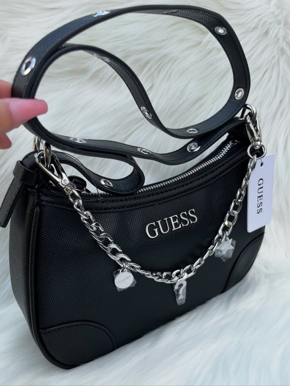 GUESS Chain Shoulder Handbag - Picture 2 of 5